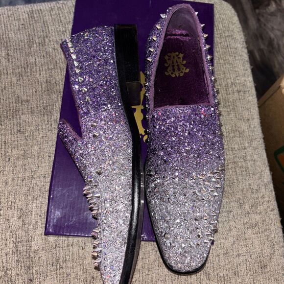 Globe Footwear Men’s Purple Glitter Loafers Size:9 main image 4